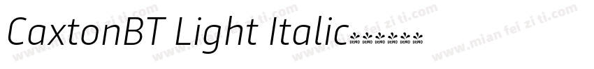 CaxtonBT Light Italic字体转换